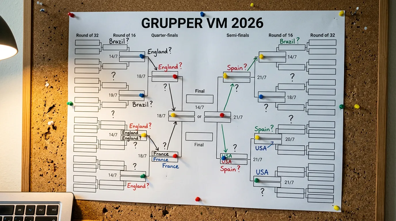 Prognos för VM 2026 gruppspelet med fokus på vilka lag som går vidare